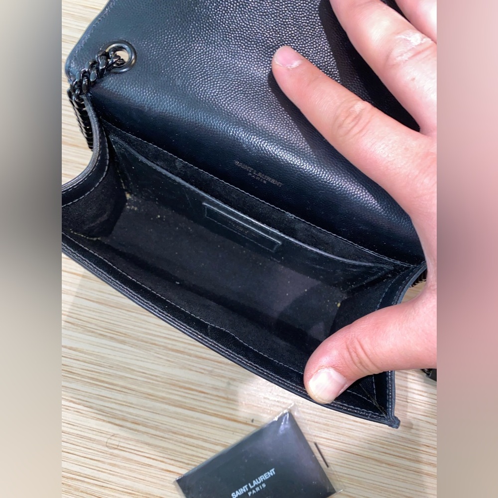 YSL Saint Laurent Pebbled Leather Purse - Picture 14 of 14